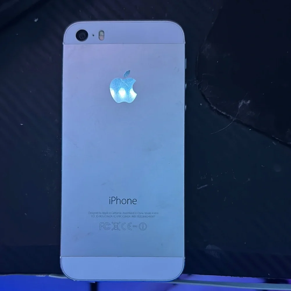 Silver Smartphone with 5G Adapter